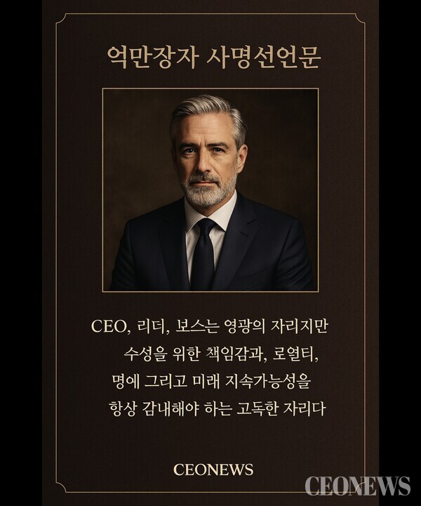 [억만장자 사명선언문=CEONEWS]